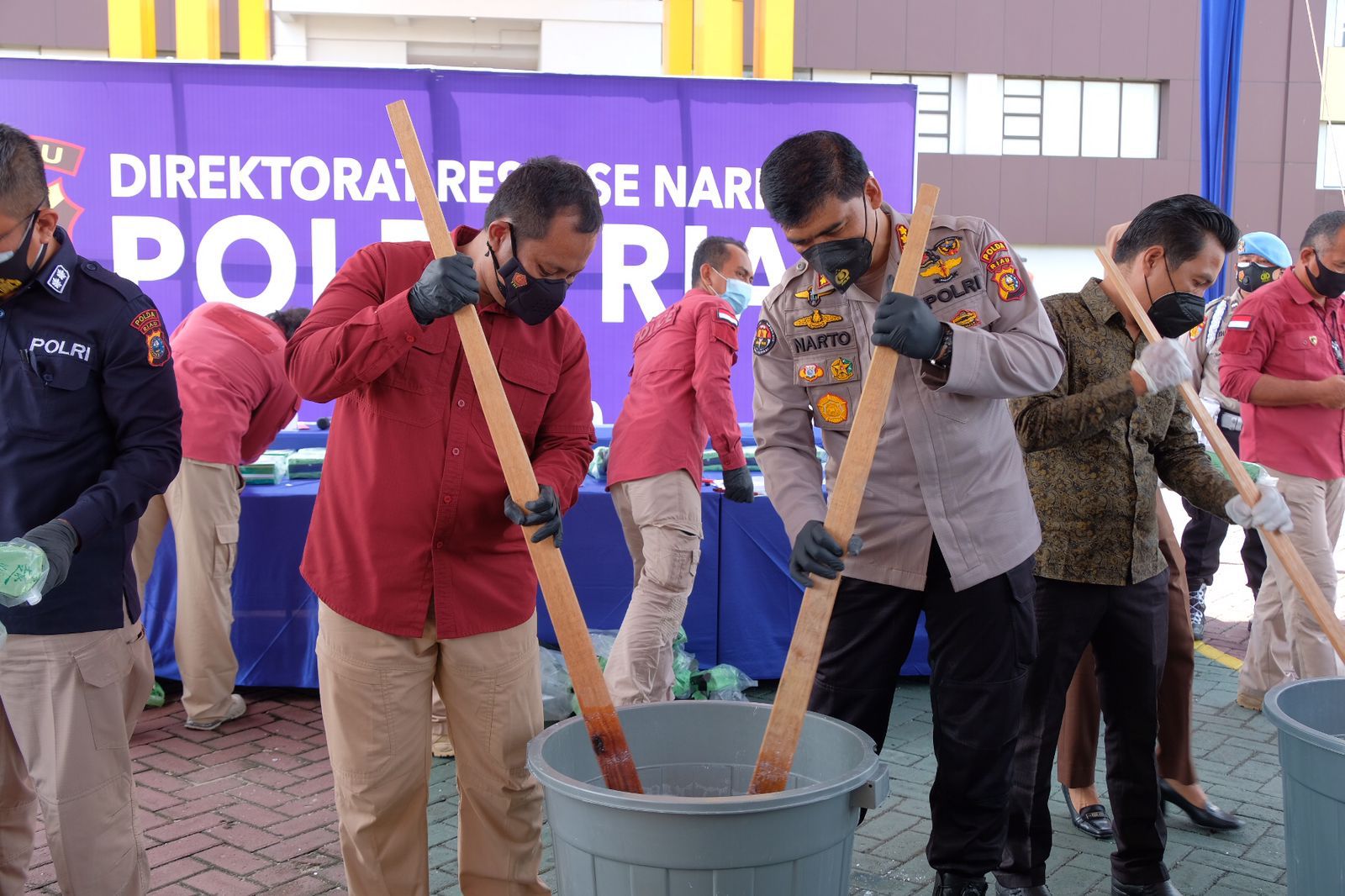 86 Kilogram Lebih Sabu Dari 6 Orang Pelaku Dimusnahkan Polda Riau